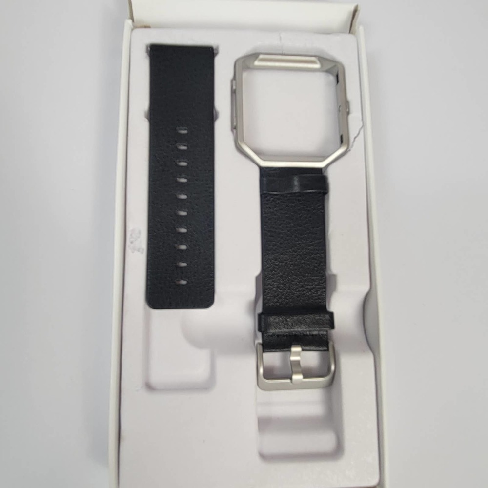 Fitbit Mens Blaze Leather Wristband Accessory Black